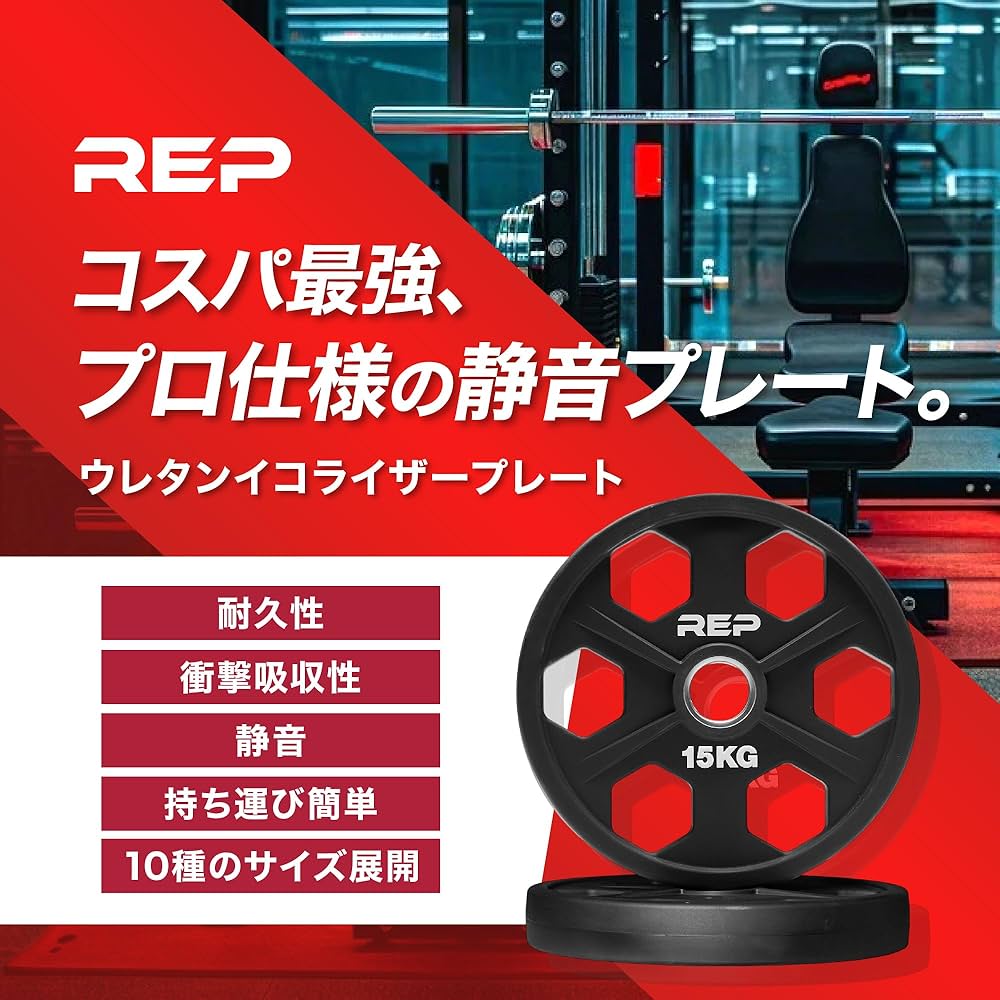 REP Fitness ウレタンイコライザープレート 10KG 2枚セット UrethaneEqualizer-2.5KG-